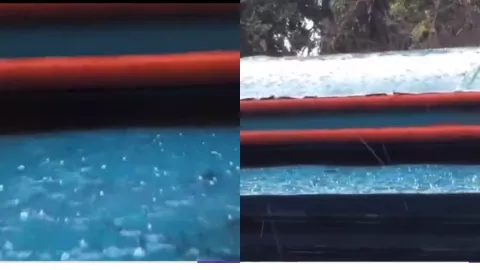 Cae granizo en Tijuana