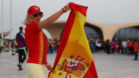 Aficionada española en Qatar