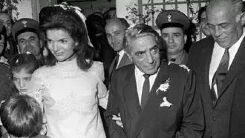 Boda de Jacqueline Kennedy y Aristóteles Onassis.