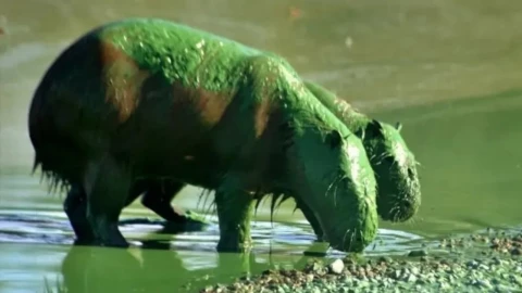 Captan carpinchos verdes en Entre Ríos, Argentina