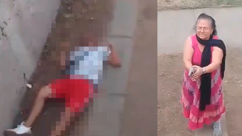 Abuelita ataca a balazos