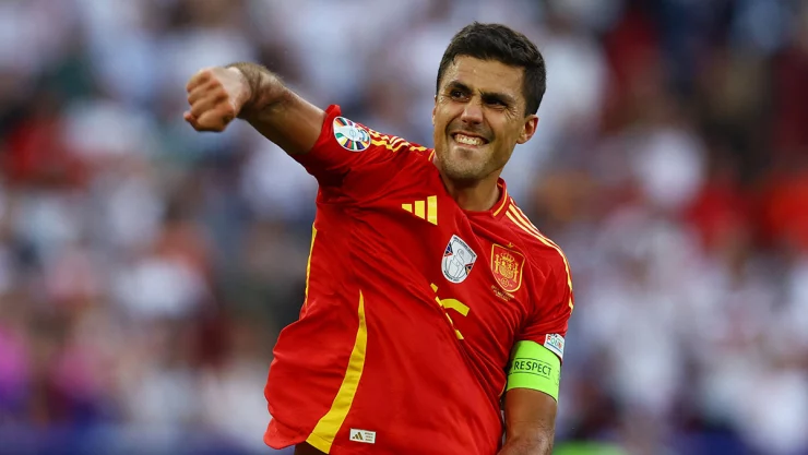 Rodri con la selecci&oacute;n espa&ntilde;ola