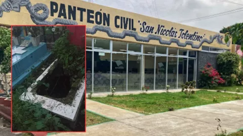 Descubren a un hombre robando huesos de un panteón en Iztapalapa, CDMX (FOTO)