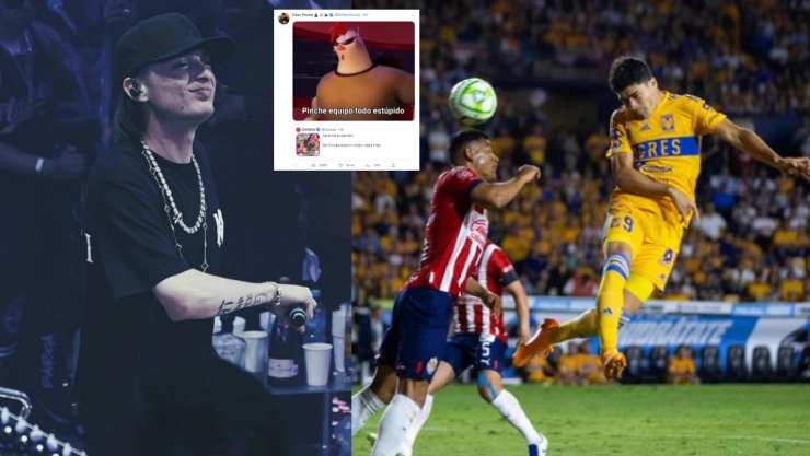 Peso Pluma se burla de Chivas tras derrota ante Tigres