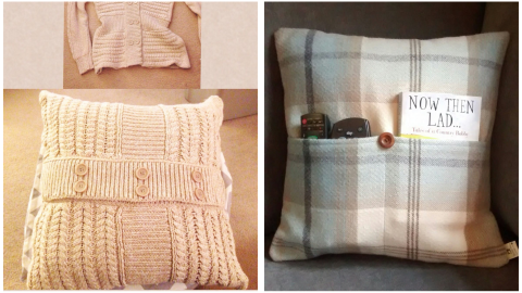 sueter reciclado cojín tejido