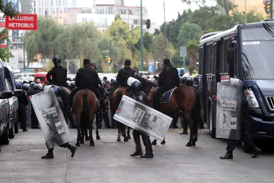 Elementos de la Policía Montada de la SSPDF