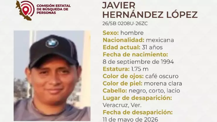 Javier Hernández López, desaparecido en Veracruz ¿Qué sabemos de su desaparición?
