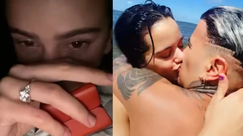 Rosalía y Rauw Alejandro se casan, lo anuncian en su video “Beso”