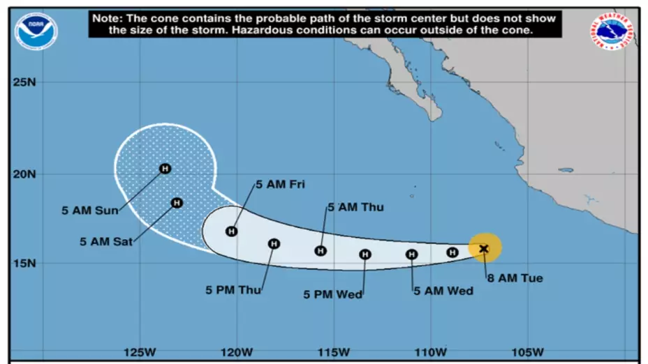 3. Aunque los huracanes en el Pacífico suelen ir hacia el oeste, “Narda” puede provocar fuertes vientos y lluvias