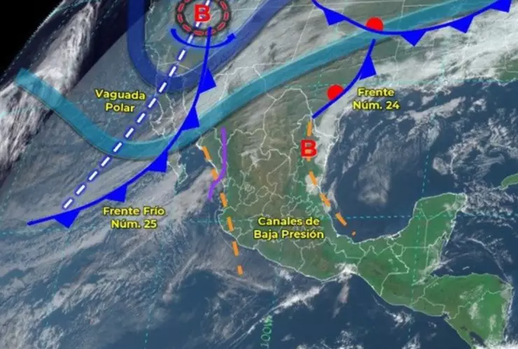Frente frío llega a BC con temperaturas gélidas, nieve y chubascos