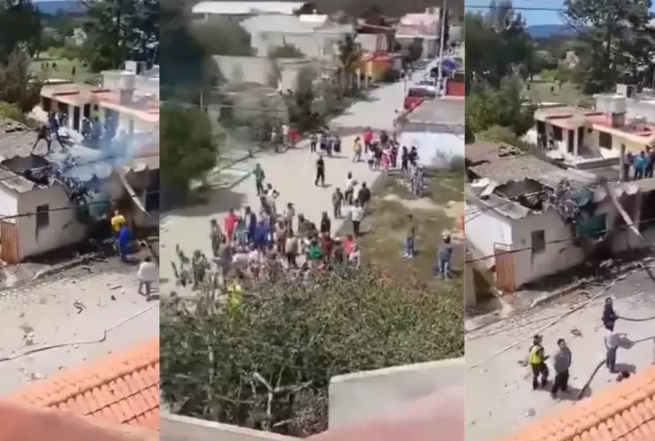 Avioneta se estrella en casa en Puebla y deja tres muertos