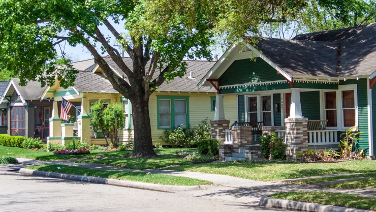 Casas en un barrio de Houston, Texas