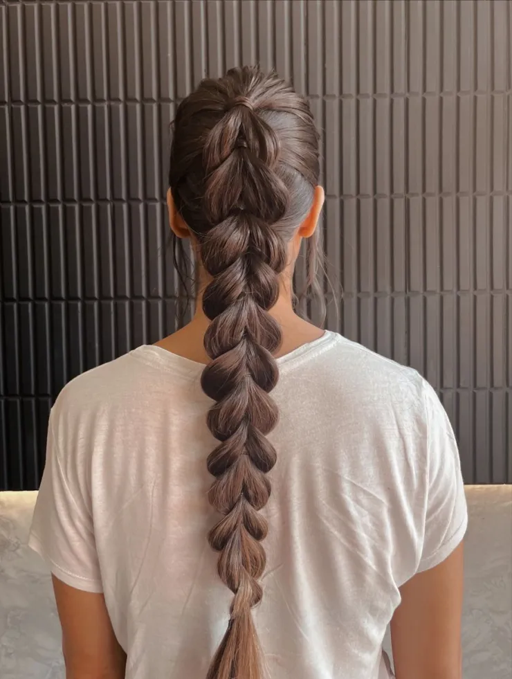 Trenza pancake para cabello fino