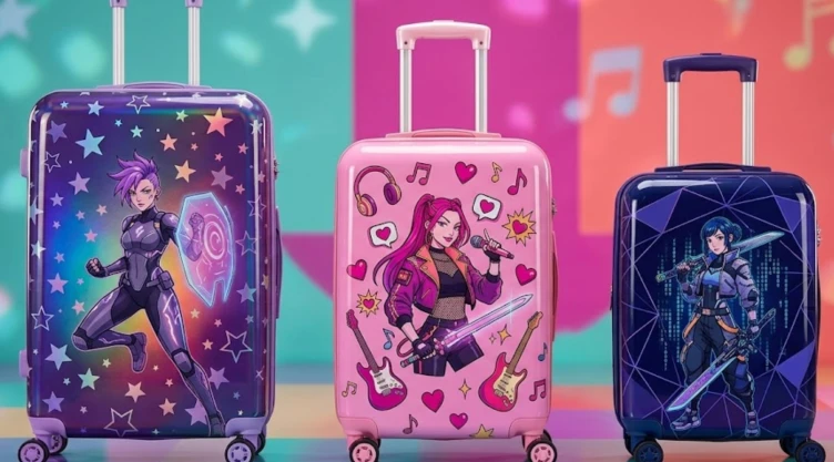 3 maletas de viaje con ruedas de las Guerreras KPop
