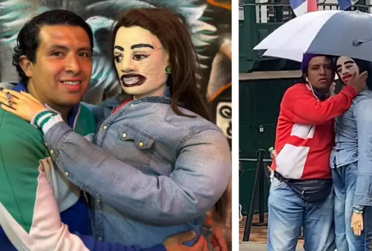 Cristian Montenegro, hombre con familia de trapo