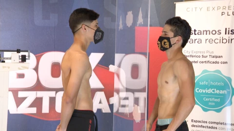 ‘Gato’ García y ‘Pollo’ Aguilar cumplen con la báscula