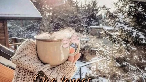 Buenos días paisaje invierno