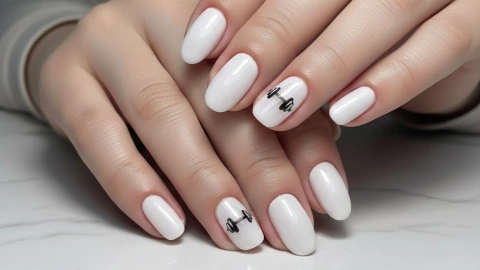 7 dise&ntilde;os de u&ntilde;as con dibujos de mancuernas de gym: son hermosas para cualquier tipo de piel