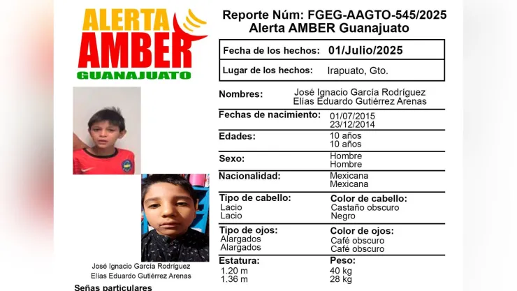 niños desaparecidos Irapuato