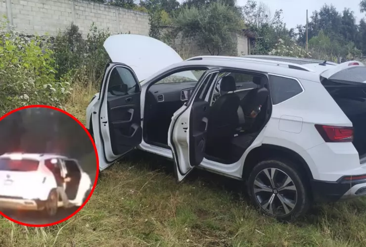 Aseguran camioneta vinculada al intento de asalto en la Carretera Federal México–Cuernavaca.