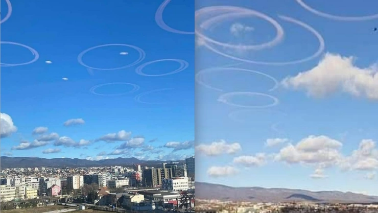 extraños círculos aparecen en el cielo de croacia