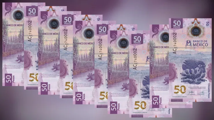 Colección de billete de 50 pesos del ajolote