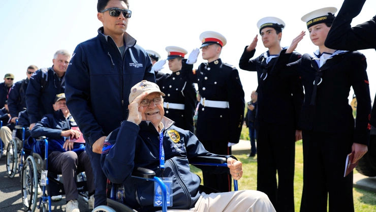 Veterans gather for the 79th anniversary of D-Day in Normandy