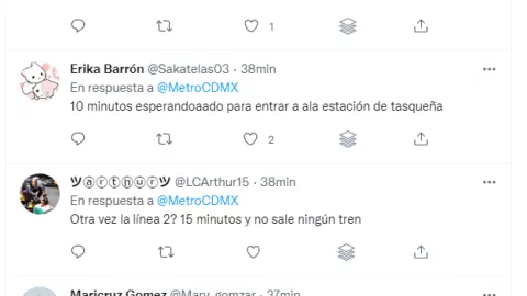 Usuarios se quejan de Línea 2 del Metro CDMX