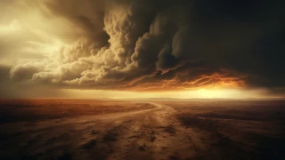 Imagen de cielo con tormenta y nubes