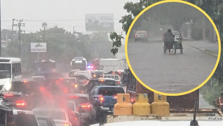 tormenta con vientos