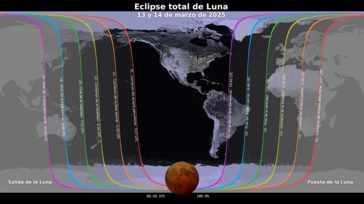 ¿Dónde se verá el eclipse total de Luna 2025?