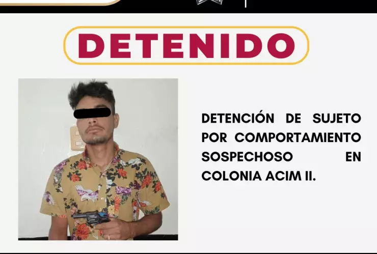 Umán- Sujeto armado con presunto comportamiento sospechoso es detenido por la policía