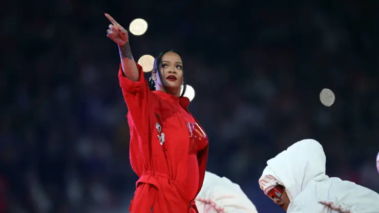 Rihanna en el espectáculo de medio tiempo