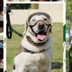 Perros rescatistas en México