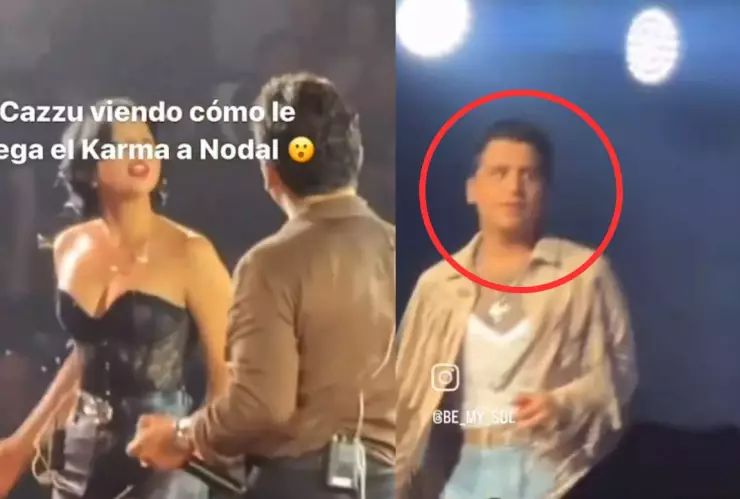 CHRISTIAN NODAL Y ÁNGELA AGUILAR PELEAS EN ESCENARO