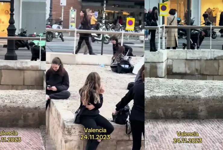 VIDEO: Mujer pasea un hombre con correa como si fuera un perro