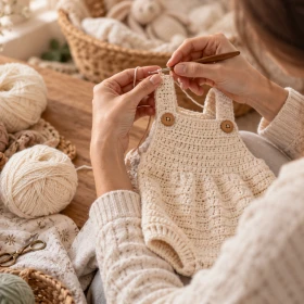 4 ideas de crochet sencillas y minimalistas para regalo de babyshower