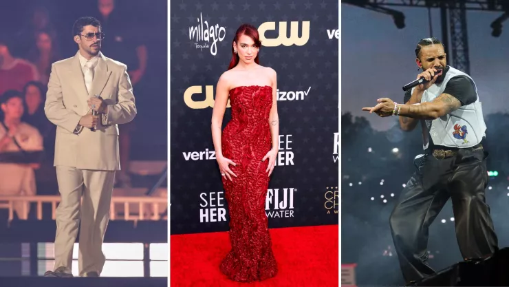 Bad Bunny, Dua Lipa y Drake