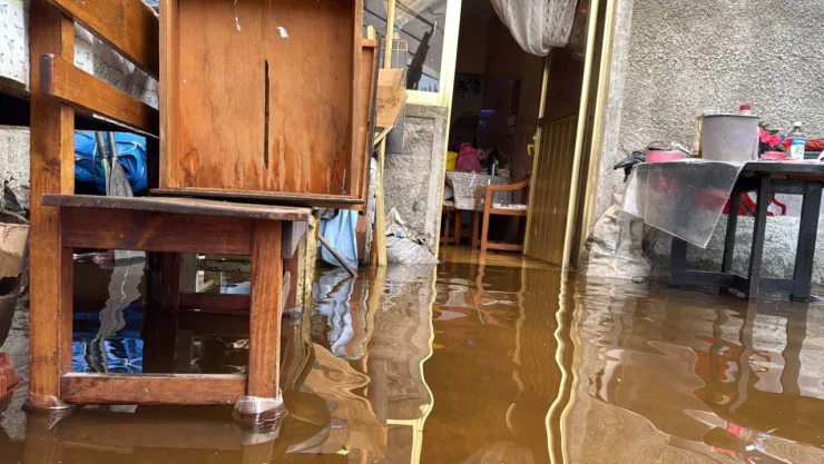 Continúan los encharcamientos en calles de Xochimilco