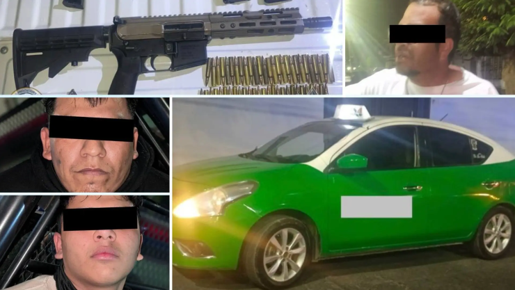3 hombres armados en taxi León Guanajuato