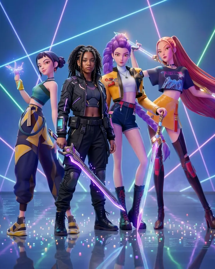 Cómo crear una imagen de tu hija como Las Guerreras Kpop
