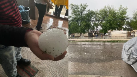 VIDEO: Emiten alerta de posible tornado en Coahuila y Nuevo León; caen rayos y granizo gigante