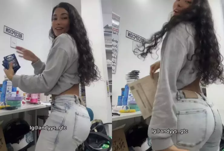 Empleada de farmacia aumenta ventas con baile.