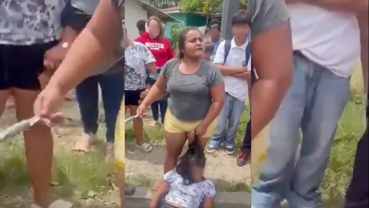 Madre enfrenta a mujer que quería secuestrar a su hijo en Honduras. .jpg