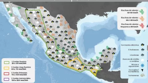 Clima en México 12 de agosto de 2023