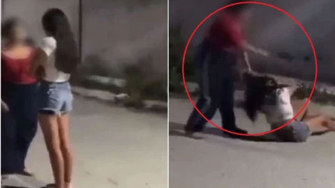 madre golpea a su hija por dejarse del bullying