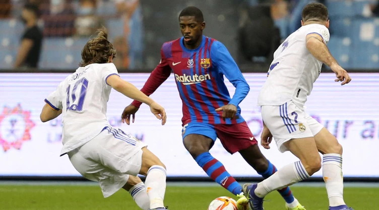 Ousmane Dembélé ante el Real Madrid