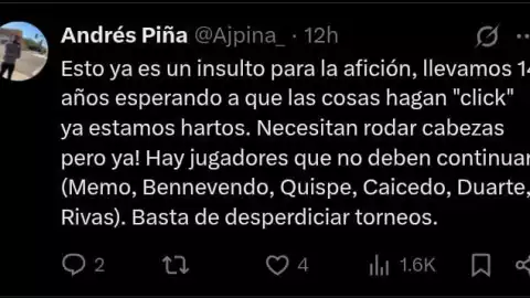 3 peores jugadores Pumas