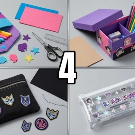 4 ideas para hacer estuches de KPop Demon Hunters para la escuela