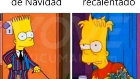 Memes recalentado 2024 por cena navideña